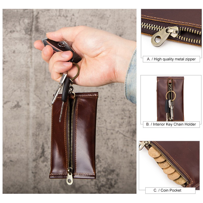 mens zip coin purse