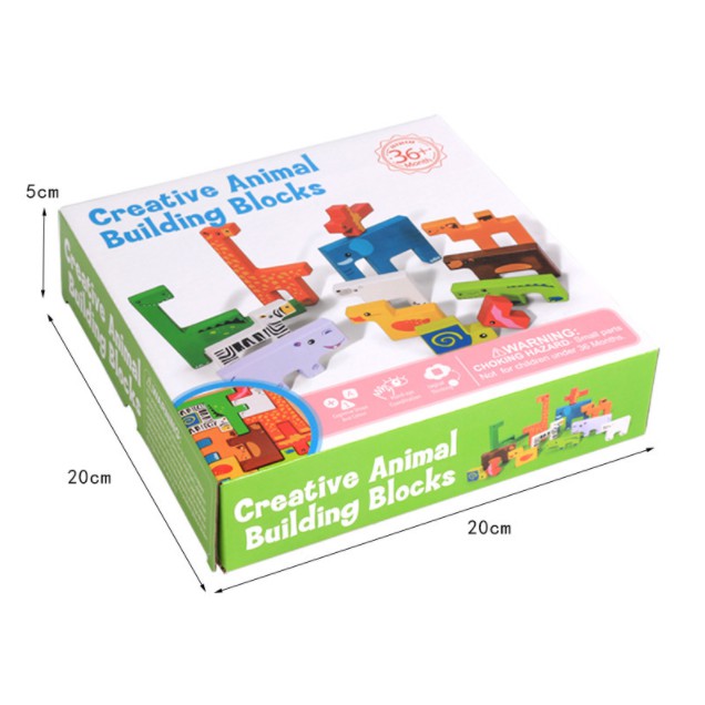creative animal building blocks