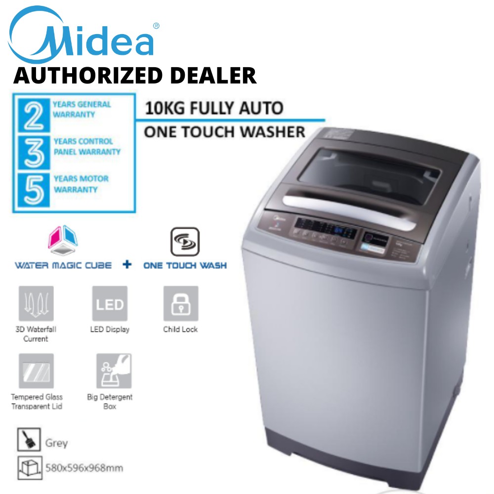 Midea Washing Machine MFW1050MV2 10KG FullyAuto Fuzzy Logic Magic Filter Top Load Washer