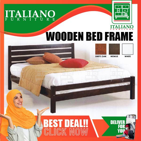 Wooden Bed Frame L2025mm X W1615mm, Strong Queen Size Bed Frame