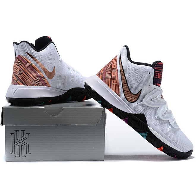 kyrie 5 white metallic red bronze