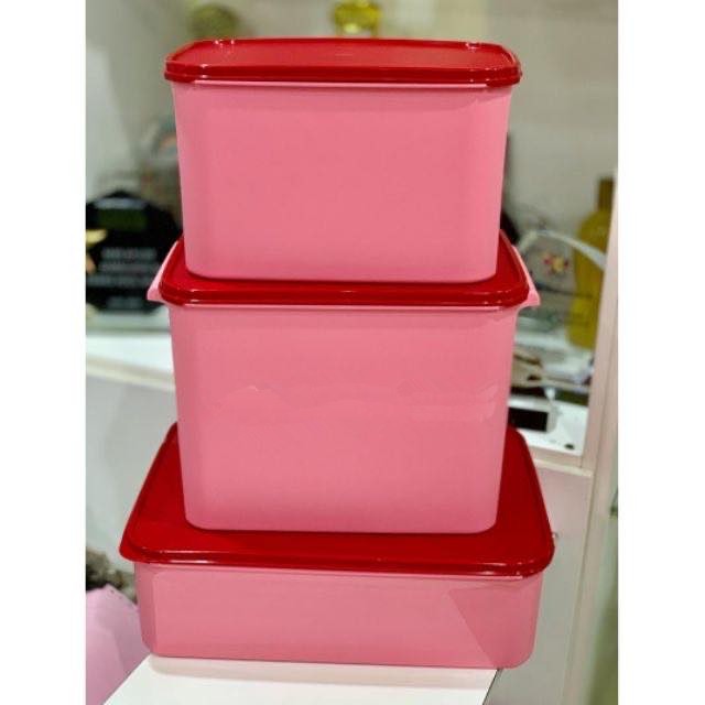 Tupperware Rosa Keeper Level Set 6.5L/9.4L/12L Red Shopee Malaysia