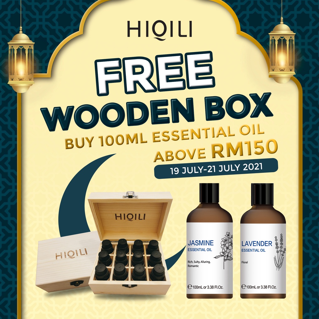 Malaysia Shipping HiQiLi 100ML Essential Oil 100 Natural Plant Therapy Aromatherapy Diffuser