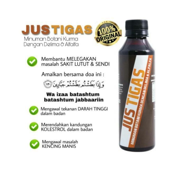 Jus Tigas Penawar Sakit Sendi Lutut Shopee Malaysia