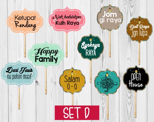 10 Pcs Photobooth Props Raya Props Props Stick Shopee Malaysia