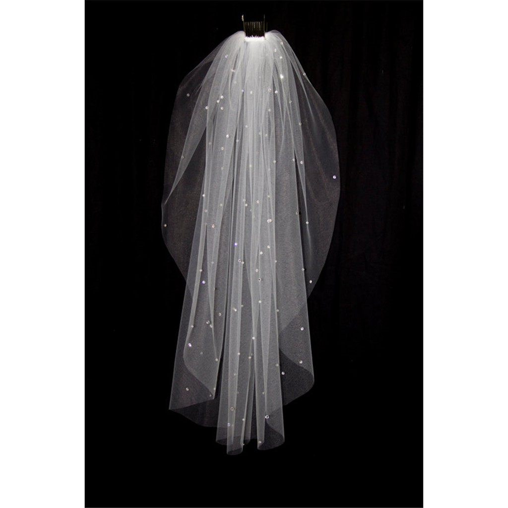 ivory colored wedding veils