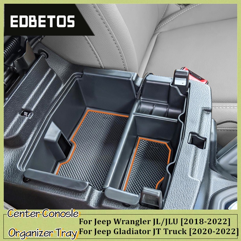 Organisateur Accoudoir Jeep Wrangler JL/JLU 2018-2022 & Gladiator JT 2020-2022 - Lot De 3 Boîtes De Rangement