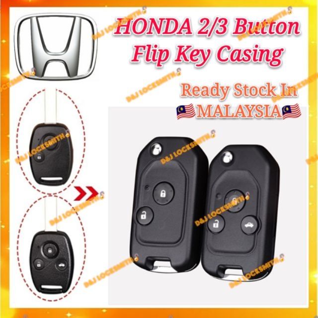 Honda Car Key Cover Case Shell Modify Flip Key Remote Casing Foldable Key blade 2 / 3 buttons JAZZ CITY CRV CIVIC ACCORD