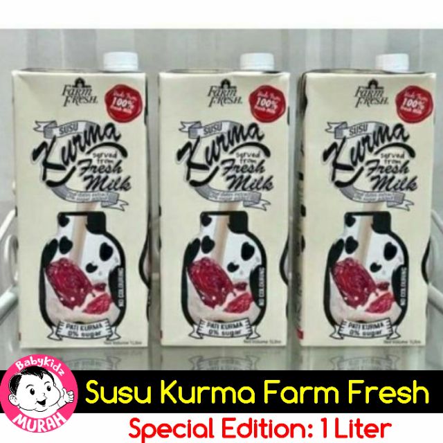 Special 1 Liter Susu Kurma Farm Fresh Milkbooster Viral Dates Milk Shopee Malaysia