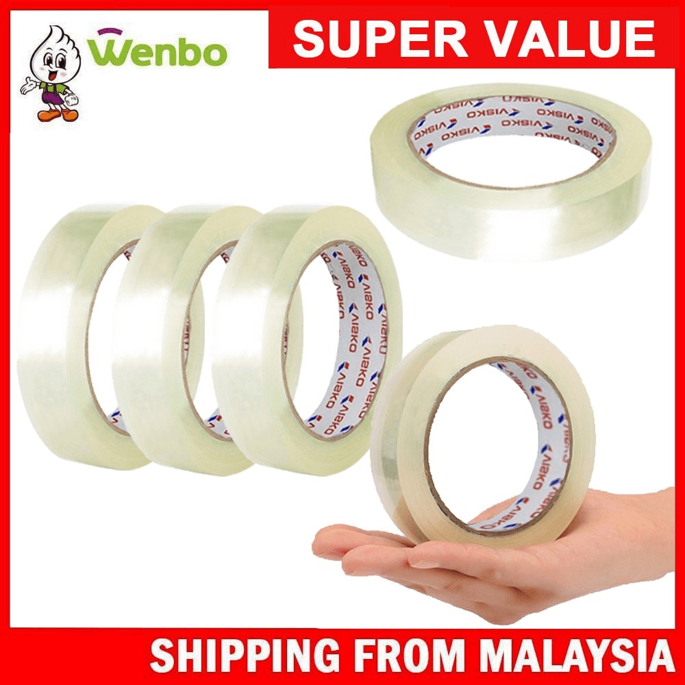 Wenbo Visko OPP Adhesive Transparent Packaging Tape 24mm X 90 meter ...