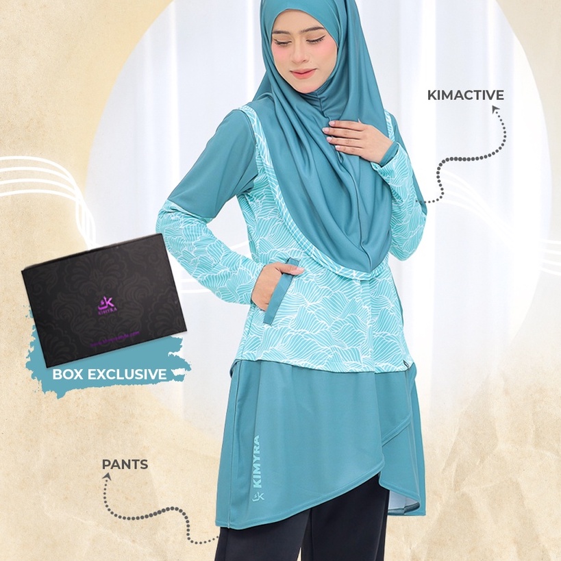 Kimyra Pakej Premium - Kimactive Collection Jersey Muslimah Swimming Hiking Attire Blouse Sport Modest Activewear Thumb