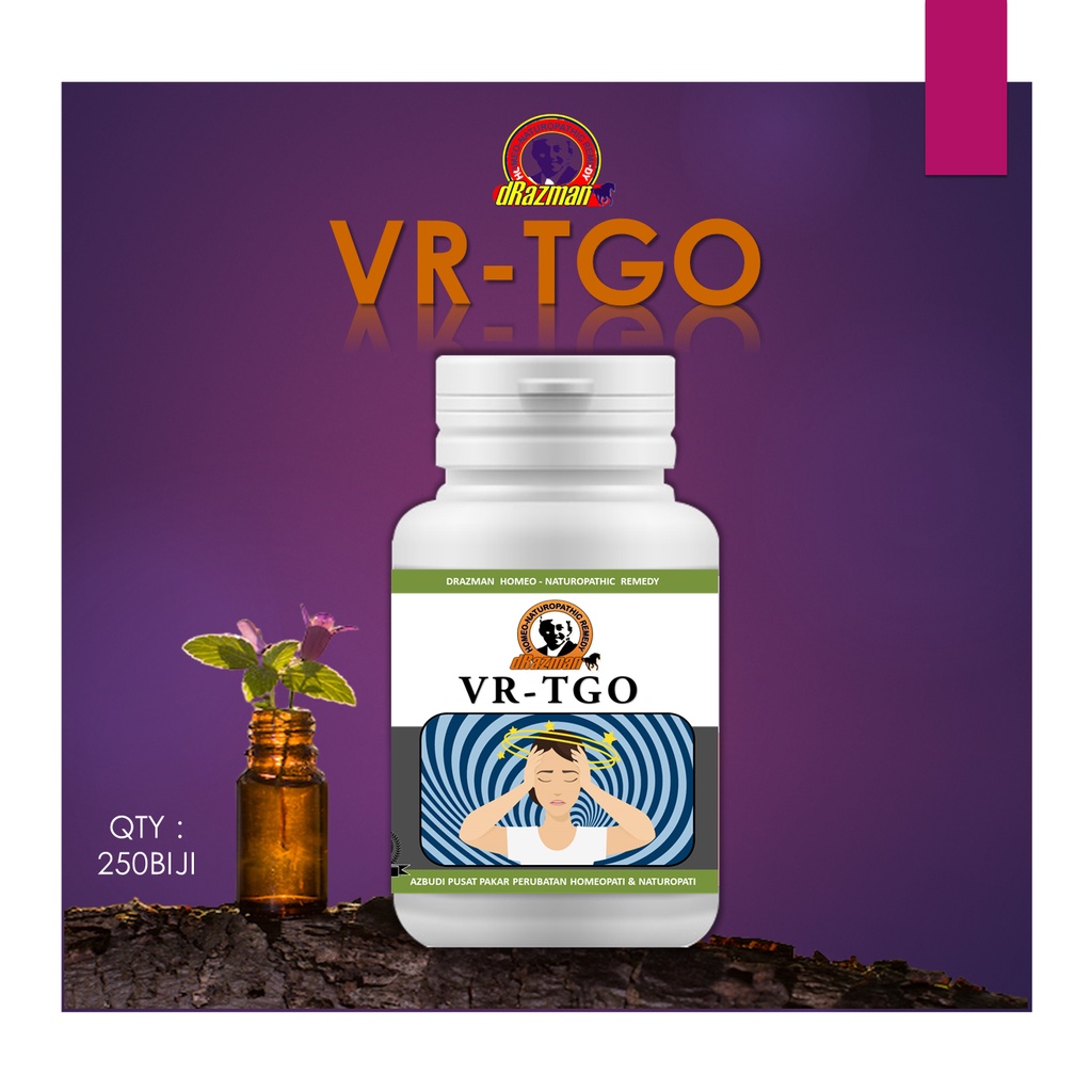 HOMEOPATI DRAZMAN VR-TGO RASA PUSING,BERPINAR PANDANGAN, TIDAK SEIMBANG,GOYANG, SAKIT KEPALA,MUNTAH