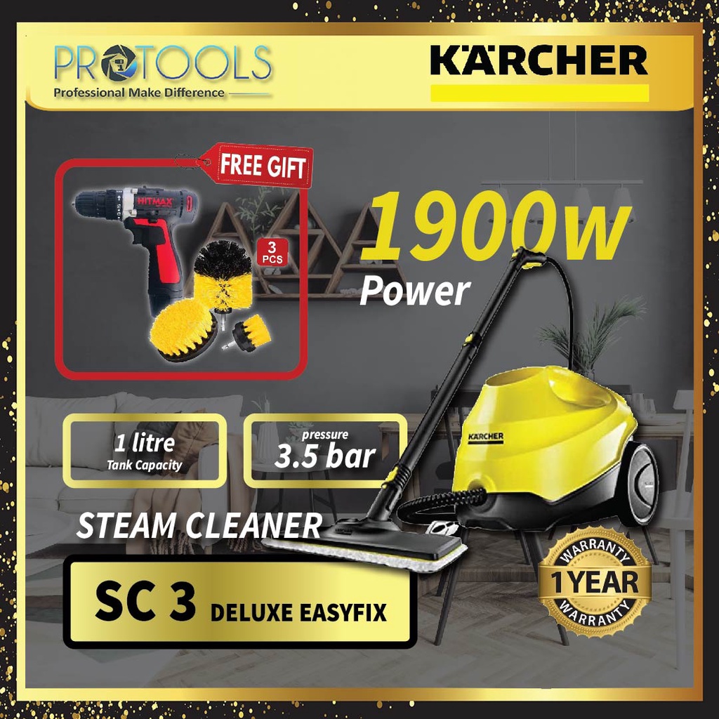 KARCHER STEAM CLEANER SC3 EASYFIX SET MADE IN GERMANY FOC MICROFIBER
