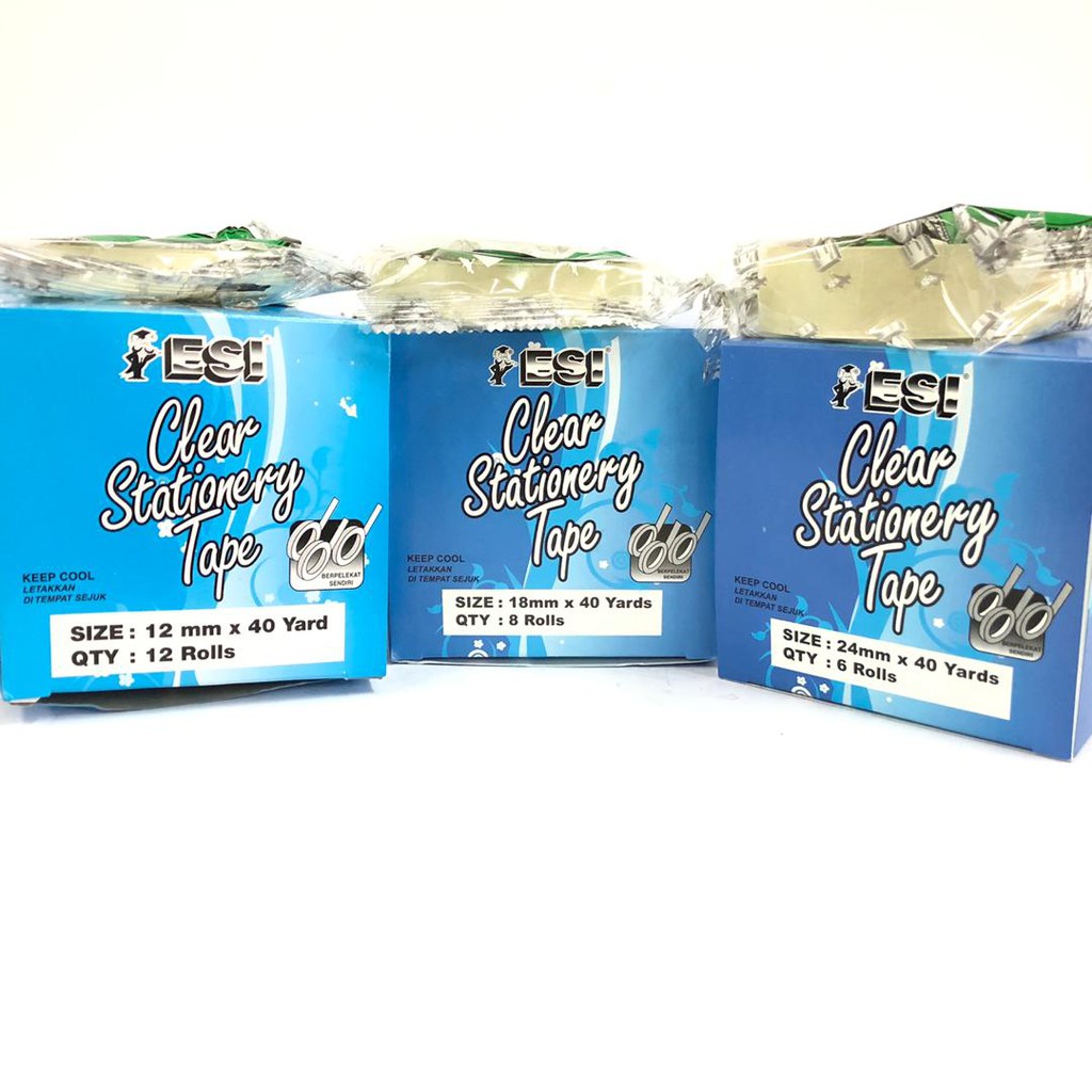 ESI Clear Stationery Tape/Box | Shopee Malaysia