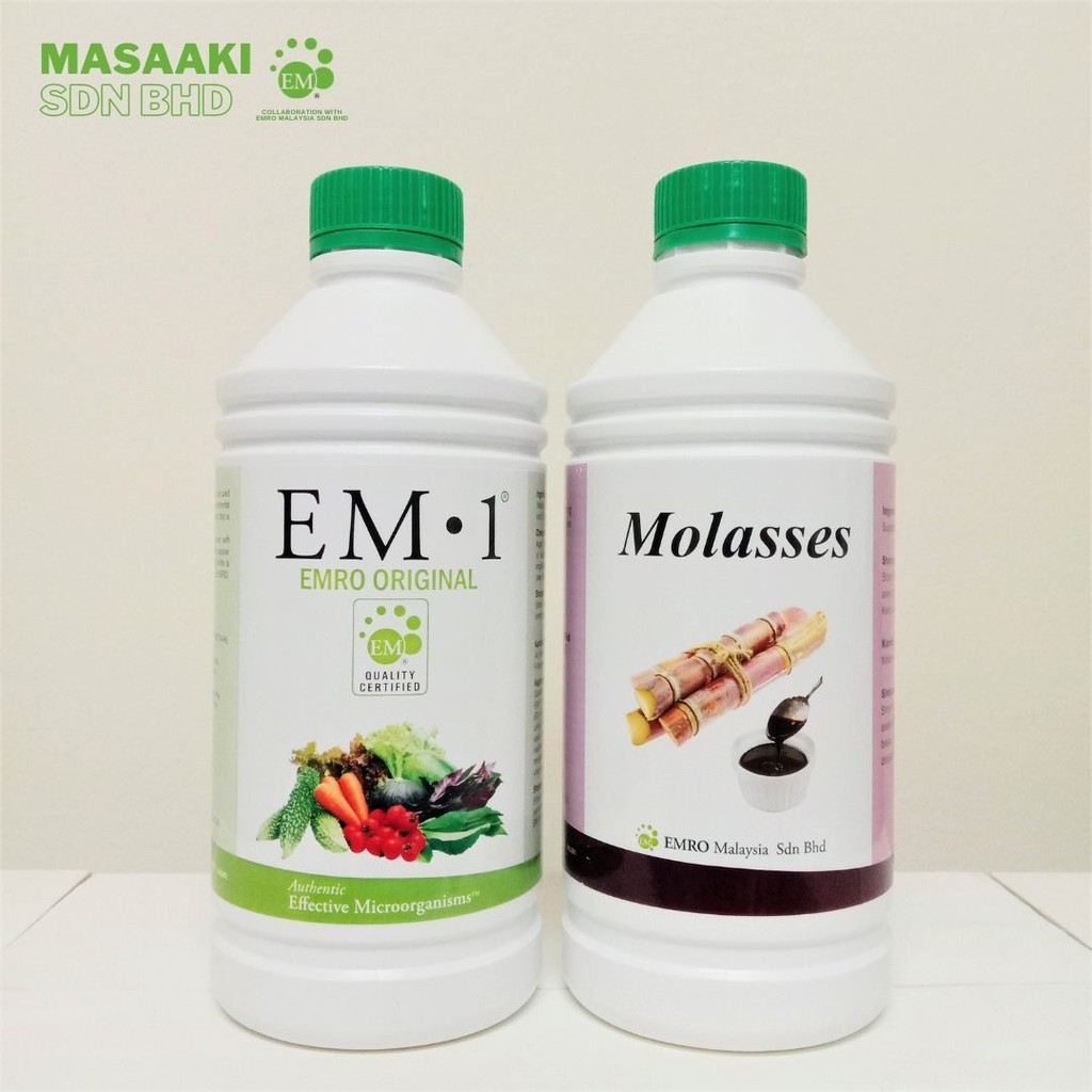 EM1 + Molasses Set (1L each) organic fertilizer, farming, gardening, livestock, EM, bokashi