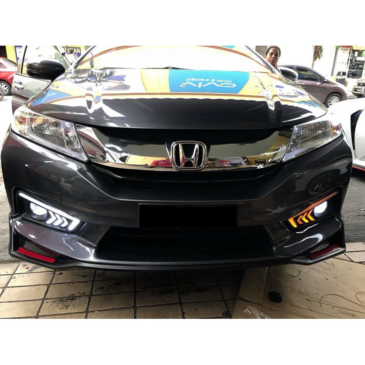 Honda City 2014 2015 2016 Drl Daylight Day Light Led Foglamp Fog Lamp Cover Mustang Lambo Type R 2019 Style 3in1 Arrow Shopee Malaysia