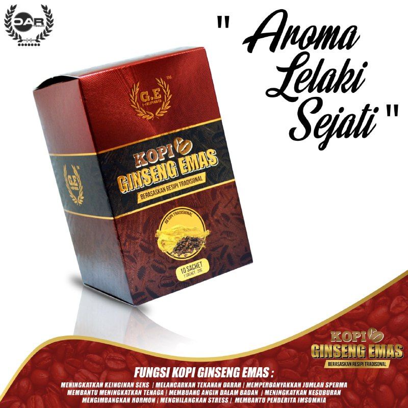 Kopi Ginseng Emas (10 Scahets x 1 Box) | Shopee Malaysia