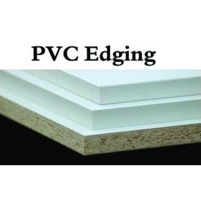 Harga Kilang Mds 25mm 50mm Pvc Edging White Black