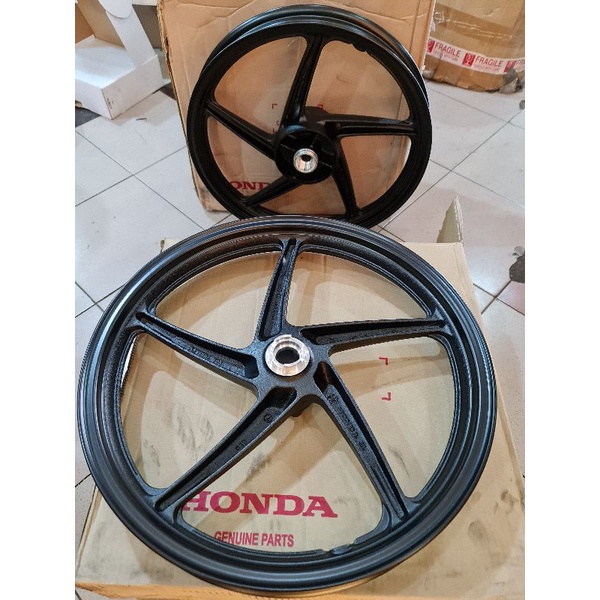 ( 1.85/1.85x17 ) HONDA WAVE DASH 110 /125 WAVE 125 FUTURE DOUBLE DISC Sport  Rim 5 Batang 100% ORI