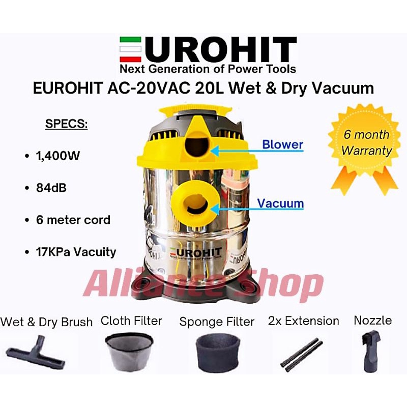 Karcher=Eurohit Wet & Dry MultiPurpose Vacuum Cleaner With Blower Dry