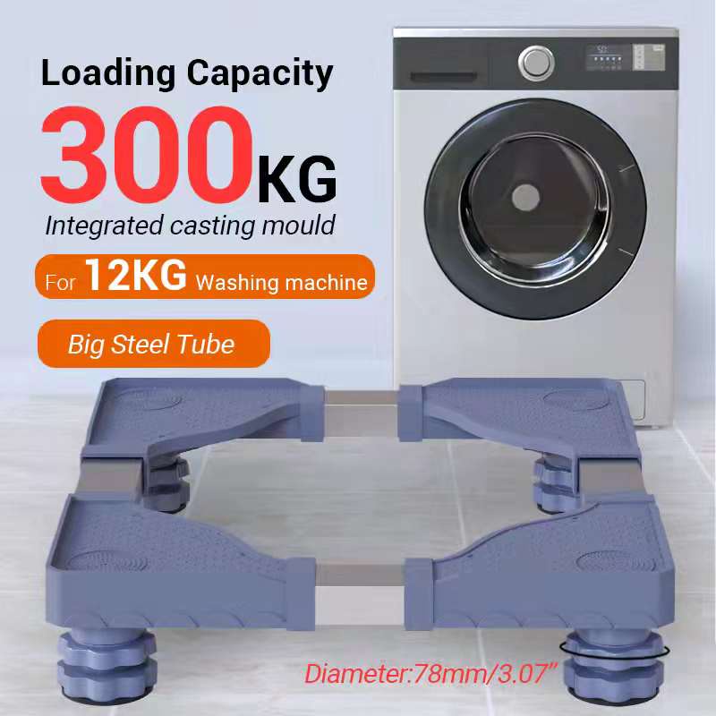 LHSG Washing Machine Base Stand with Lockable Wheels Adjustable Base for Washing Machine,Dryer and Refrigerator 300KG load for Moving Home Appliances 