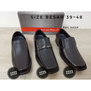 (Size39~48)Swisspolo SP2222/SP2225/SP2223 Men formal shoes kasut lelaki size 39-48 size besar SWISS POLO office shoes