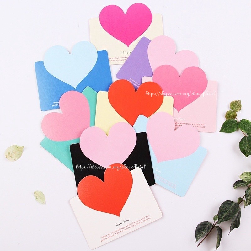 (10PCS) Love Wishing Card Kad Ucapan Wish Card Kad Love Card Kad ...