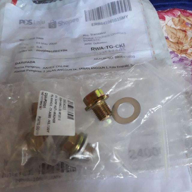 M12*1.5 Drain Plug/Oil Sump Nut with Washer for Perodua 