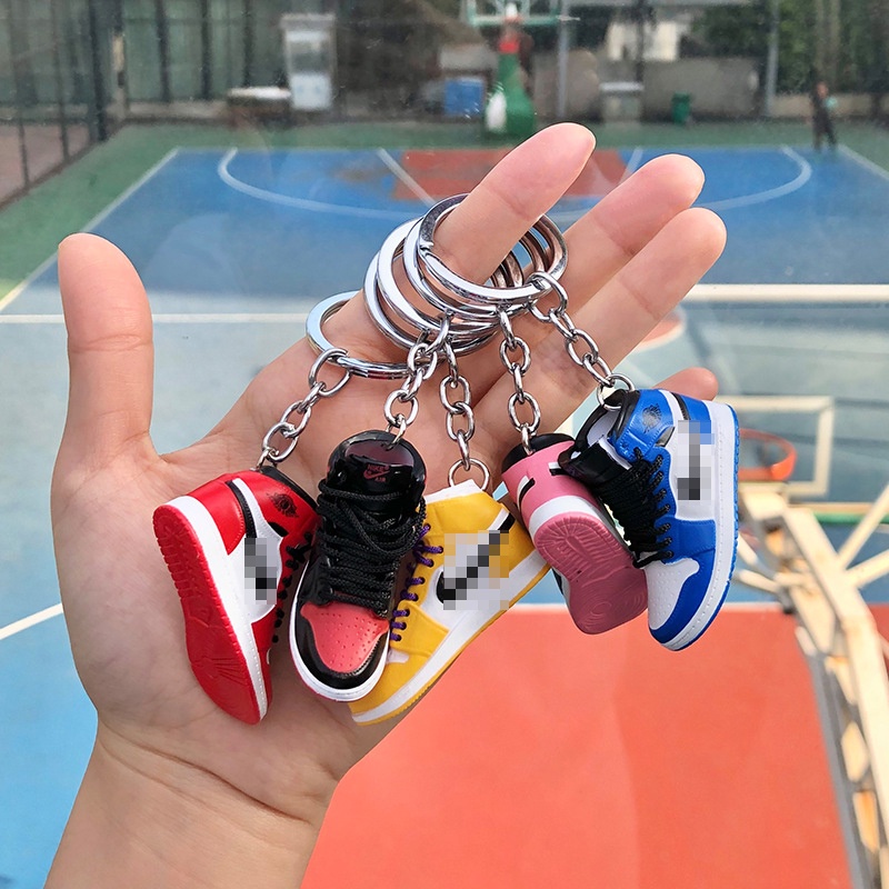 Mini AIR Brand Nikee Sneaker Keychain 3D Model Shoes Keyring Car Accessories Boy Backpack Pendant Jewelry Charm Gift Hot