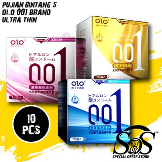 OLO Original 001 Condom 10pcs Tahan Lama Time Delay Long Lasting Spike Particles Kondom Nipis Ultrathin Condom 超薄安全套 避孕套