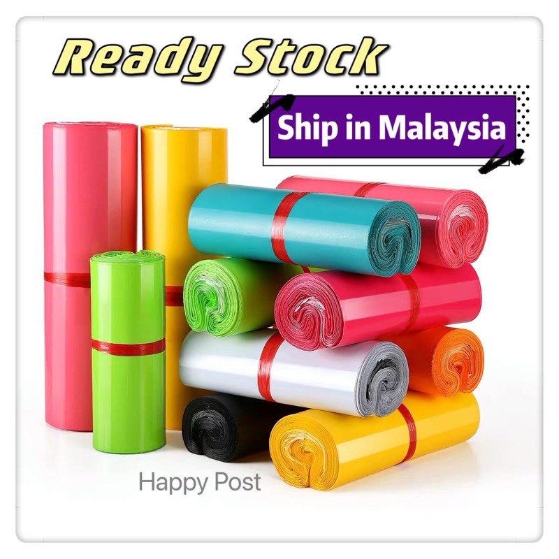 Ready Stock👉100pcs Beg Kurier Color Courier Bag Flyer Plastic Bag