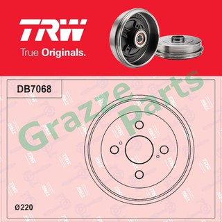 (1 pc) TRW Brake Drum Front DB7183 for Mitsubishi Canter 