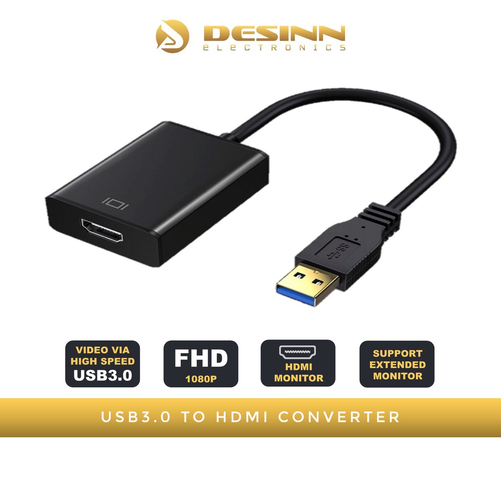 USB3.0 to HDMi Converter Extended Monitor 1080p Adapter support laptop ...