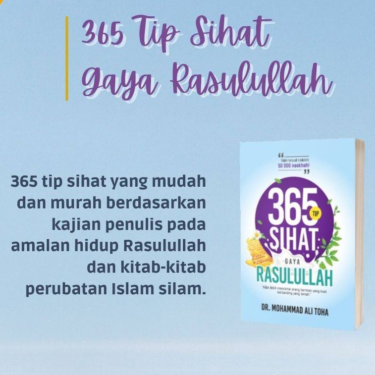 Buy Buku Tip Kesihatan 365 Tip Sihat Gaya Rasulullah Sunnah Nabi Seetracker Malaysia