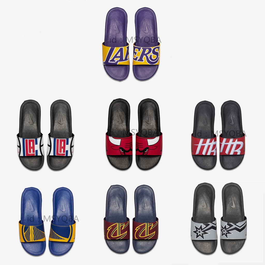 nike benassi lakers