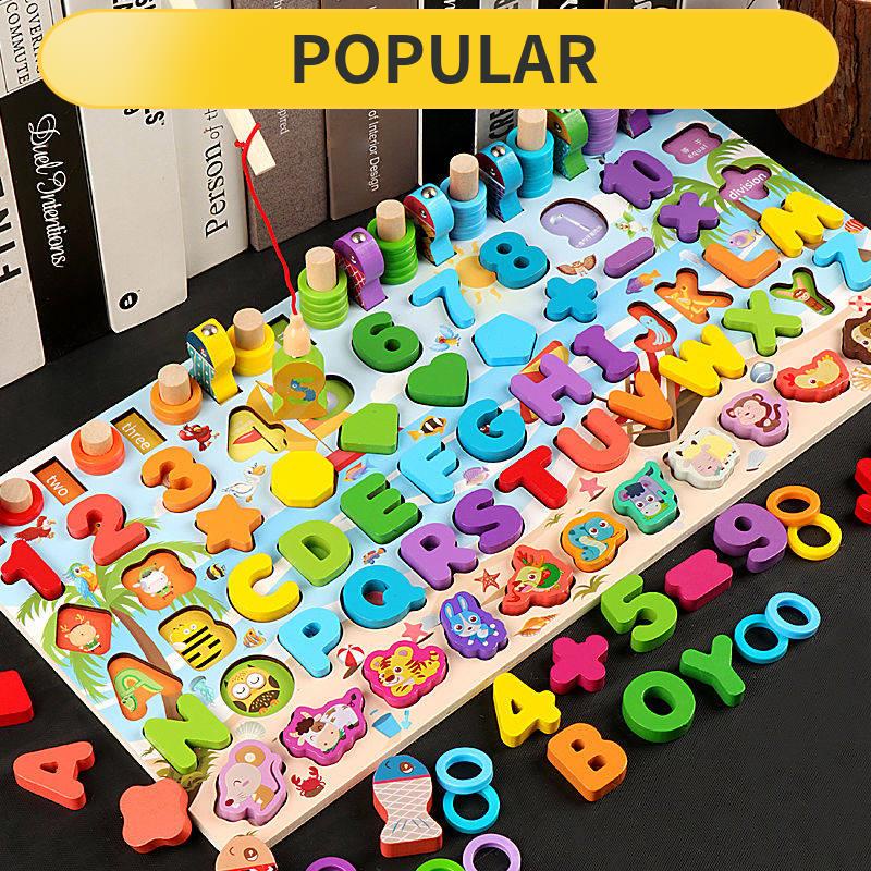 .❤Ready Stock ❗Non-Toxic Security❗️ montessori toys early learning mainan budak Mainan kanak-kanak kecil teka-teki digital blok bangunan pendidikan awal intelektual pembangunan otak 1-2 tahun dan setengah 3 kanak-kanak lelaki dan perempuan