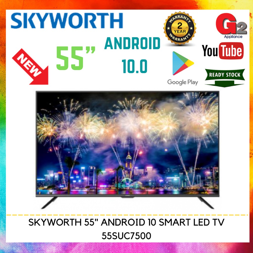 Skyworth 55" 4K Android 10.0 Smart UHD LED TV 55SUC7500
