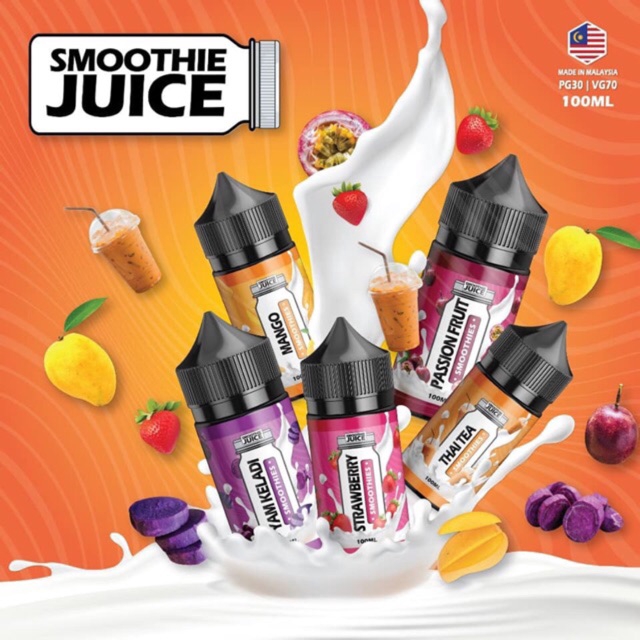 Smoothies Juice Freebase Edition Passion Fruit Mango Thai Tea Strawberry Yam Keladi 100ml Shopee Malaysia