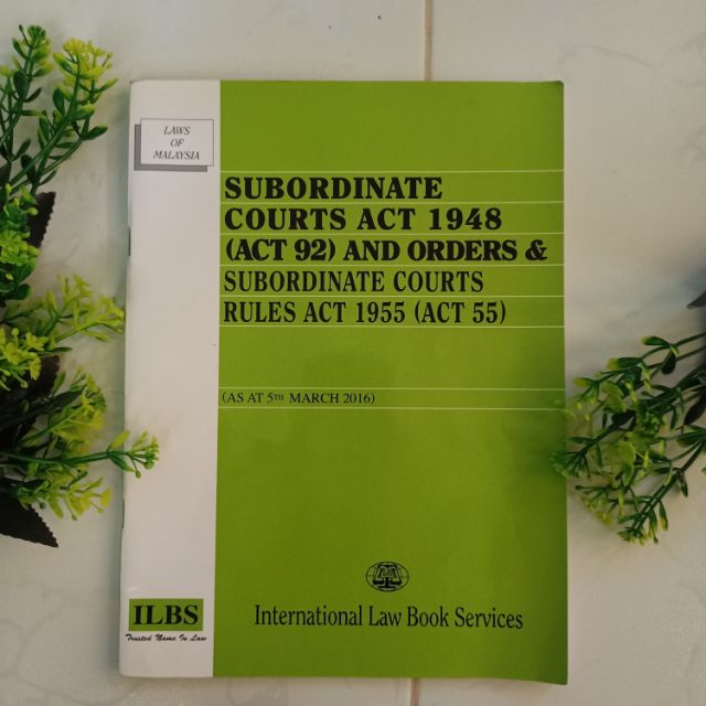 Buku Akta Terpakai Subordinate Courts Act 1948 Shopee Malaysia