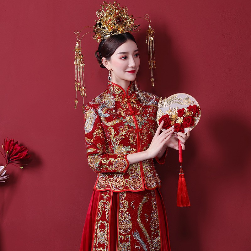 Bridal Show Wo Clothing 2019 New Wedding Chinese Red Wedding Dress