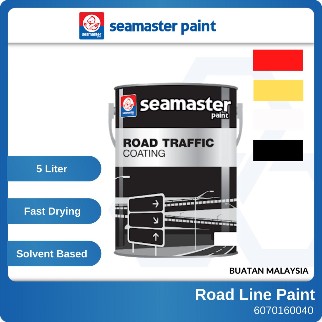 SEAMASTER 5 Liter Yellow Red White Black Road Traffic Solvent Based Paint 6200 S5L 6222 6285 6213 6201 Road Line Paint