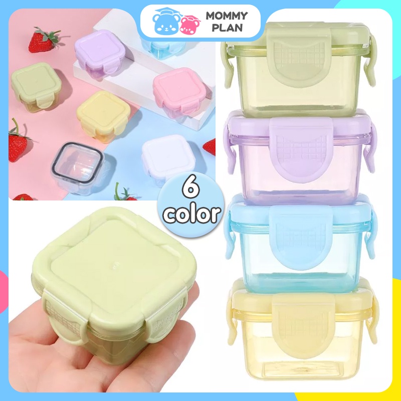 60ML Baby Food Storage Box Glass Baby Feeding Bowl Snack Milk Containers Sealed Case Kotak Makanan Bayi