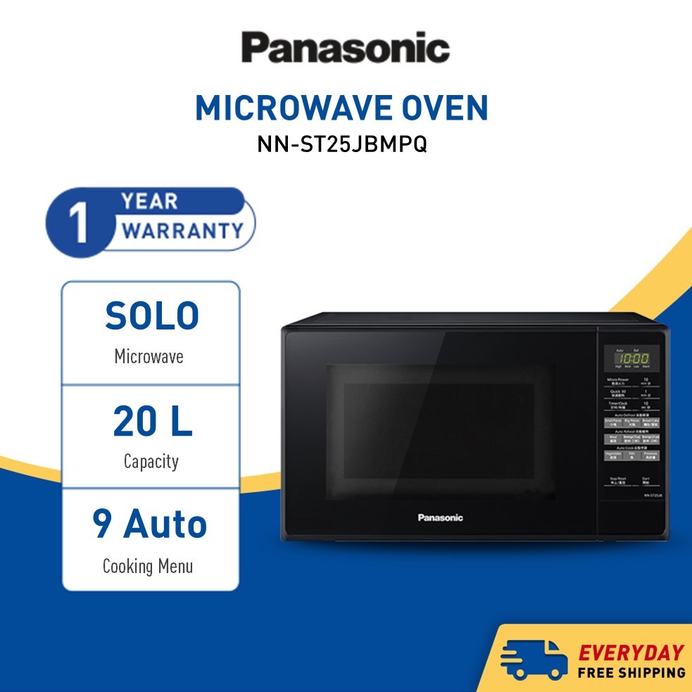 PANASONIC NN-ST25JB Solo Microwave Oven 20L 9 MENUS NN-ST25JBMPQ Quick Functions Ketuhar Gelombang Mikro 微波炉