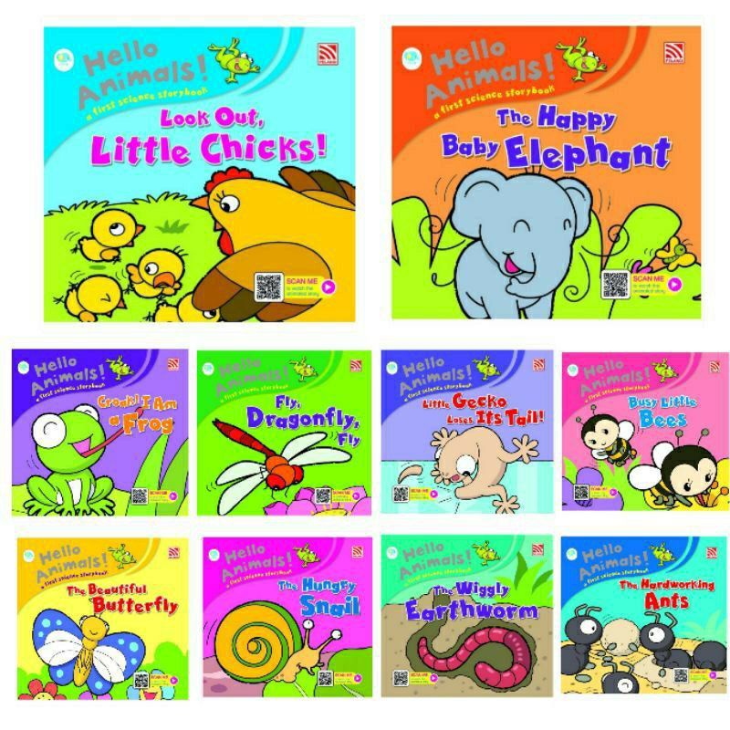 Featured image of STORY BOOK : HELLO ANIMALS! A FIRST SCIENCE STORYBOOK 1-10 / English Story Picture Book / Pelangi Books