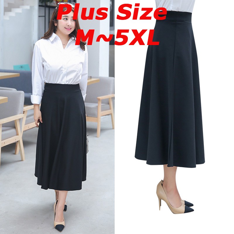 maxi black skirt plus size