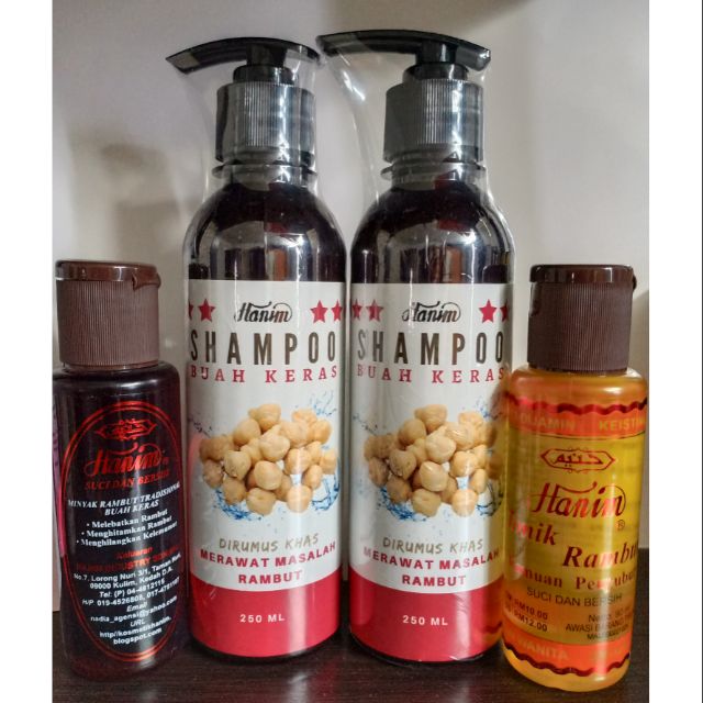 OFFER Shampoo Buah Keras (2x) Minyak Rambut Buah keras dan Tonik Rambut