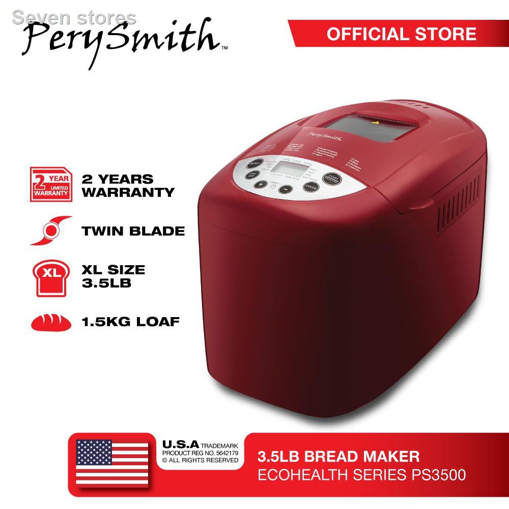 ﹉❁✠PerySmith Bread Maker Ecohealth Series - Size XL (3.5LB) PS3500