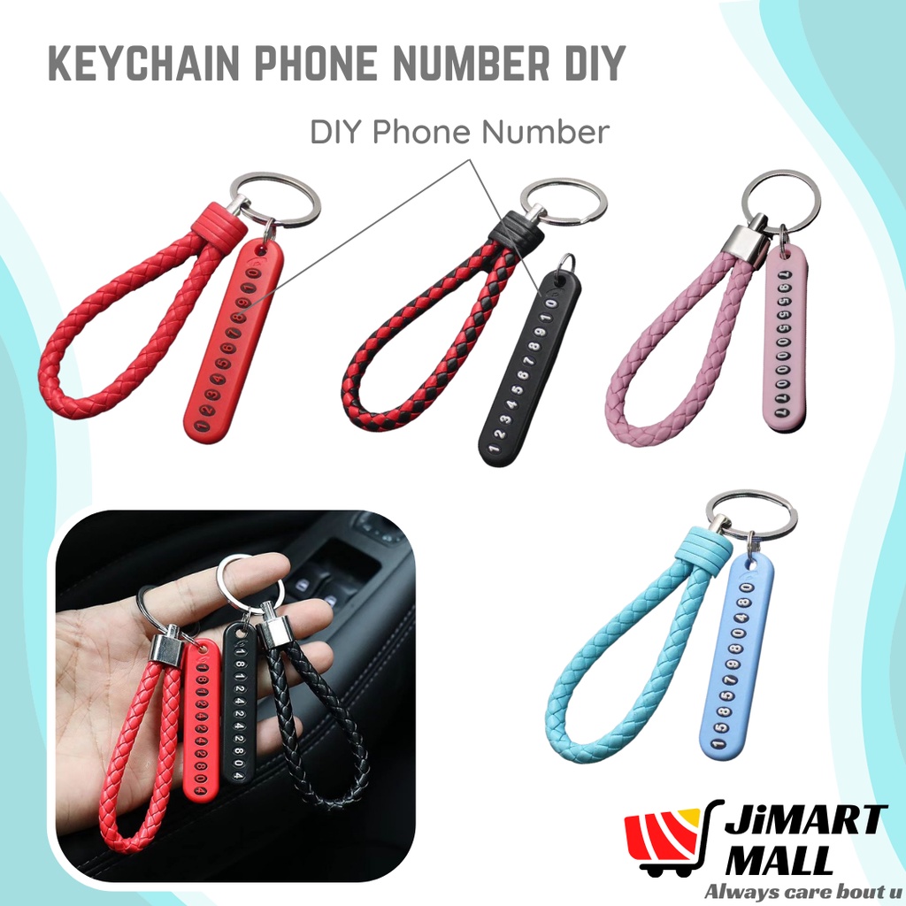 DIY KEY CHAIN PHONE NUMBER Anti Lost Rope Gift Kid School Drop Bag Purse Luxury Souvenir Safety Cover Car House Home