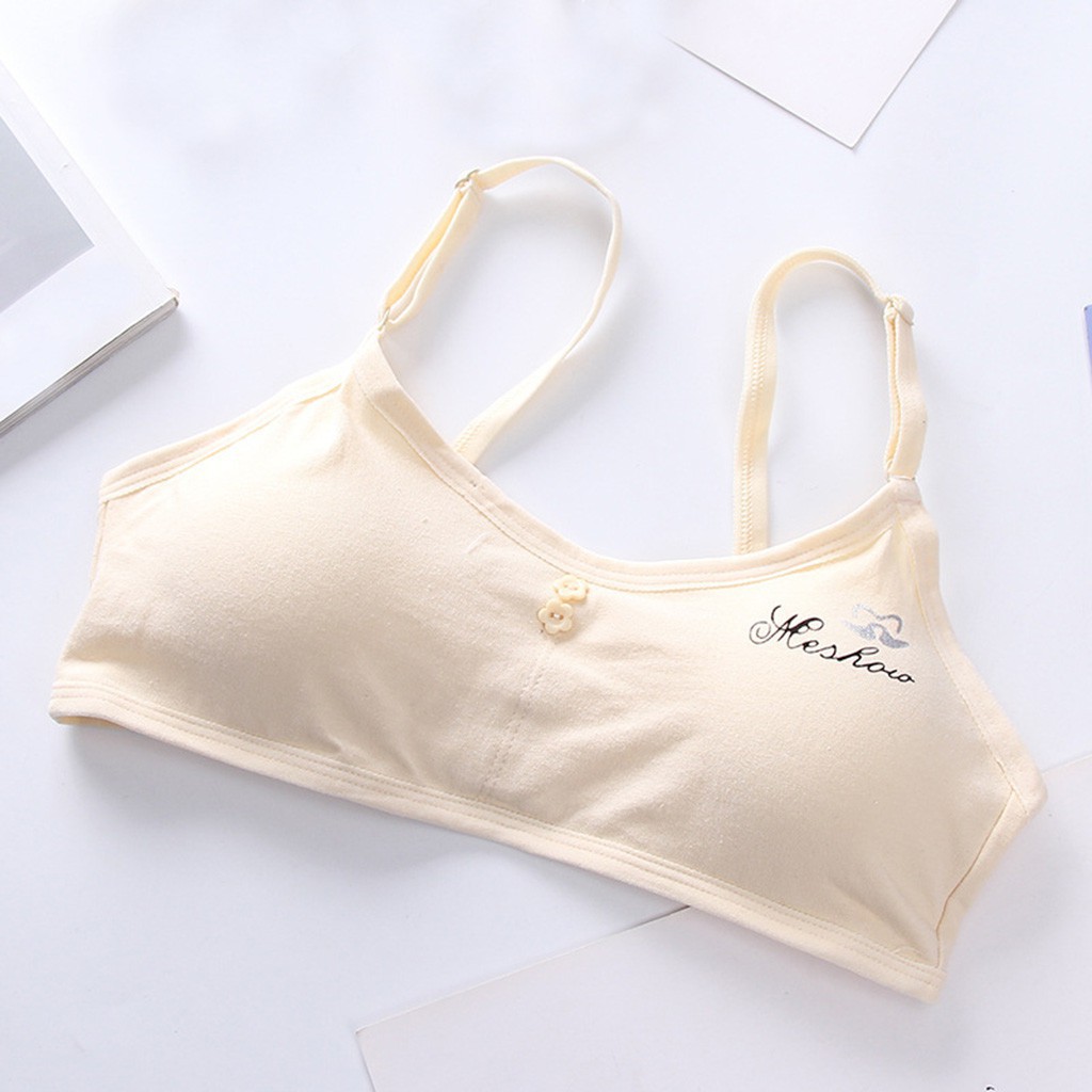 Teenage Girls Training Bra Kids Underwear Cotton Cartoon Panda