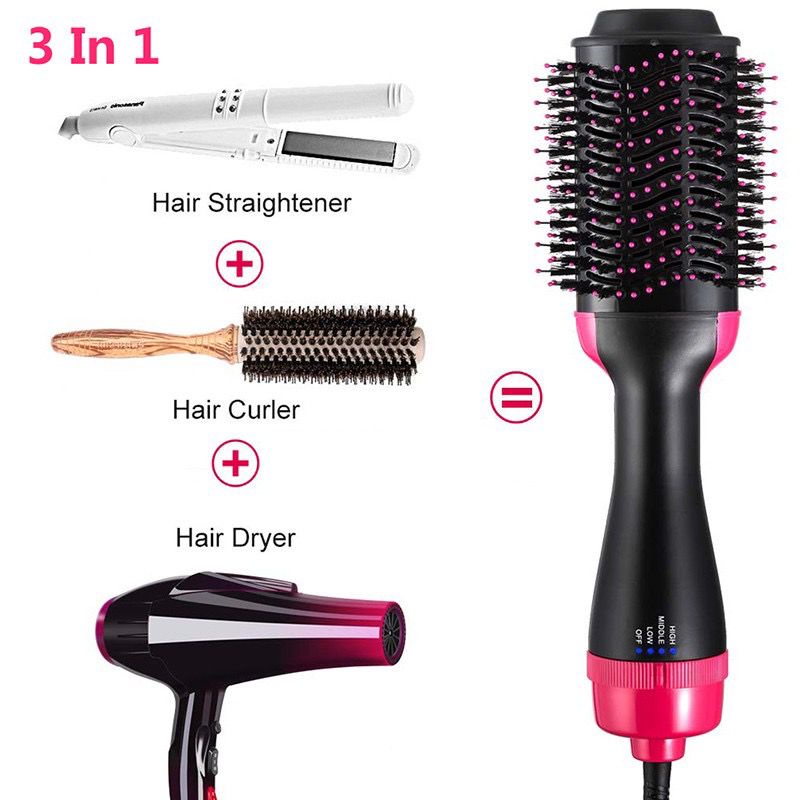 Me Hair Dryer 3 In 1 Negative Ion Hot Air Dryer Curly Hair Straight Hair Style One Step Pgmall 5897